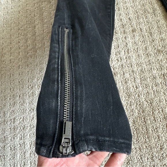 Athleta Black Sculptek Ultra Skinny Jeans size 8 ankle zip - Picture 2 of 11